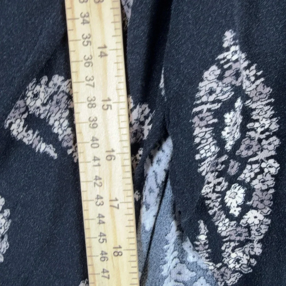 Knox Rose Skirt Womens XXL Black Paisley Tulip Wrap Elastic Waist Knee Length